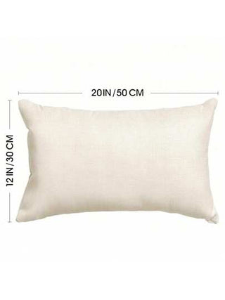 غطاء وسادة ذو طبعة نباتية عتيقة مقاس 12*20 إنش ، تصميم أوراق صدأية صفراء بنية اللون على جانب واحد فقط، غطاء وسادة ديكور منزلي ريفي للأريكة بدون حشو