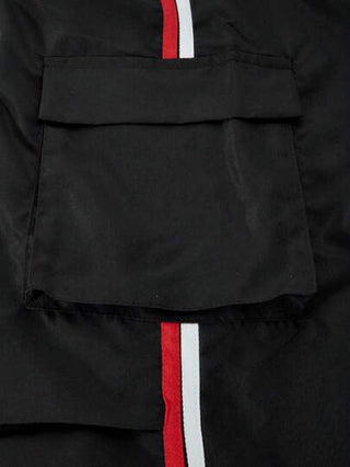 SHEIN بدلة شابة مكونة من تي شيرت بلوك ألوان شبكي و بنطلون مطبوع ثلاثي الأبعاد الجيوب