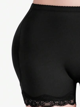 شورت تشكيل الجسم الأحدث لعام 2024 لإخفاء البطن للنساء، ذو مؤخرة مصطنعة لتشكيل الأرداف، وحشوات الورك للتشكيل الخصر والبطن، قطعة دانتيل مناسبة للنساء للارتداء أسفلها.