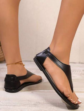 صنادل نسائية مقاسات كبيرة ذات إصبع قدم مسطح، صنادل بيضاء جديدة الموضة ذات لون واحد، صنادل مريحة ومانعة للانزلاق متعددة الاستخدامات للسيدات