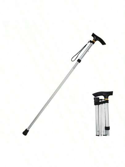 قطعة واحدة من عصا المشي التليسكوبية الخفيفة جدًا من سبيكة الألومنيوم - مثالية للتخييم في الهواء الطلق ، والترحال ، والمشي ، والتسلق!