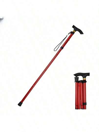 قطعة واحدة من عصا المشي التليسكوبية الخفيفة جدًا من سبيكة الألومنيوم - مثالية للتخييم في الهواء الطلق ، والترحال ، والمشي ، والتسلق!