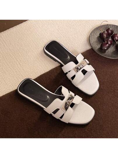 صنادل نسائية قابلة للانزلاق ، ذات موحد اللون بطراز بوهيمي أحادي الحزام ، صنادل شبشب مسطحة للصيف مفتوحة الأصابع بطراز راقي وأنيق، مناسبة للارتداء اليومي والاجازات والحفلات والمكتب والمنزل والأماكن الخارجية والمناسبات الرسمية