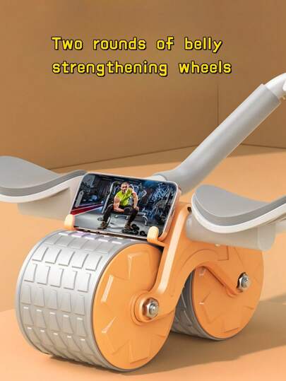 عجلة البطن ذاتية الإرجاع، معدات تدريب قوة الجذع، أسطوانة تمارين عضلات البطن قطعتان