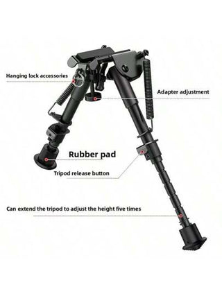 ثلاحي ثنائي القدم متوازن خفيف الوزن قابل للضبط من 6 إلى 9 بوصات لحامل M-Lock, مع نظام إرجاع بنابض - بناء من النايلون المتين, واجهة إطلاق سريع, مثالي للصيد, التصوير, الصيد, هدايا للرجال, مناسب للمناظير 4X و 6X