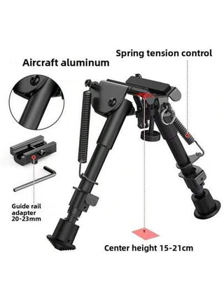 ثلاحي ثنائي القدم متوازن خفيف الوزن قابل للضبط من 6 إلى 9 بوصات لحامل M-Lock, مع نظام إرجاع بنابض - بناء من النايلون المتين, واجهة إطلاق سريع, مثالي للصيد, التصوير, الصيد, هدايا للرجال, مناسب للمناظير 4X و 6X