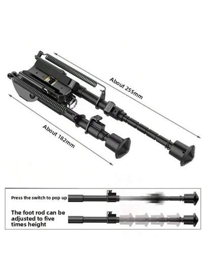 ثلاحي ثنائي القدم متوازن خفيف الوزن قابل للضبط من 6 إلى 9 بوصات لحامل M-Lock, مع نظام إرجاع بنابض - بناء من النايلون المتين, واجهة إطلاق سريع, مثالي للصيد, التصوير, الصيد, هدايا للرجال, مناسب للمناظير 4X و 6X