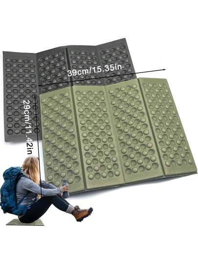 وسادة مقعد خارجية مقاومة للماء فائقة التحمل - محمولة وقابلة للطي للتخييم والرحلات البرية والصيد والنزهات | وسادة رغوية ناعمة، مقعد تخييم محمول