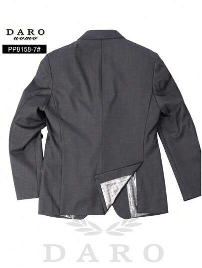 DAROuomo بدلة رجالية مع بنطلون, بليزر سليم مناسب للحفلات الكاجوال، كحدة زر واحد DR8158