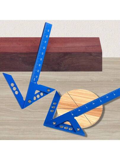 ألومنيوم سبيكة مقياس تخطيط المنتصف - مقياس إيجاد المنتصف - درجة خط المنقار 45/90 - أداة قياس نجار
