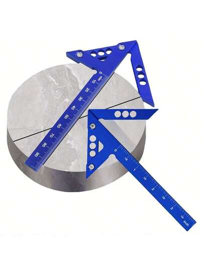 ألومنيوم سبيكة مقياس تخطيط المنتصف - مقياس إيجاد المنتصف - درجة خط المنقار 45/90 - أداة قياس نجار