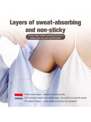 20 قطعة وسائد عرق صيفية للرجال والنساء معا، مزيلات عرق تحت الإبط، وسائد ماصة للعرق ونظيفة التخلص منها