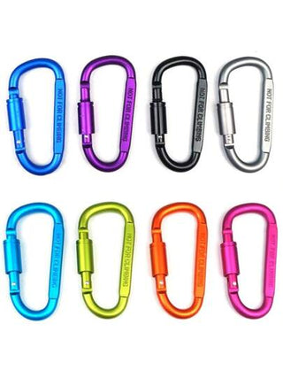 1/3 قطعة قلاب ألومنيوم سبيكة بشكل حرف "D" بقطر 8 سم ، متعددة الألوان للتخييم والرحلات والحمالات والحقائب الظهرية وسلاسل الكلاب - بدون بطارية ، هدايا رائعة لعيد الأم وعيد الأب وعيد الميلاد ، اكسسوارات التخييم | قلابات ملونة | قلابات متينة ، لوازم التخييم