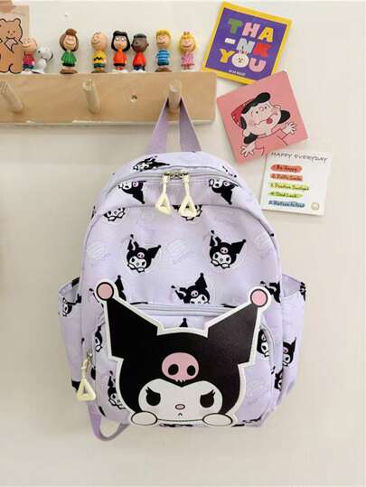 Sanrio حقيبة ظهر كرتونية كاواييي ذات شخصيات أنمي للسفر والتخزين، حقيبة كتف جميلة (قد تكون هناك اختلافات طفيفة في التصميم واللون بين الدفعات المختلفة) (قد تكون بعض الأجزاء عشوائية)، حقيبة هالو كيتي، حقيبة كينامون رول، حقيبة ظهر هالو كيتي
