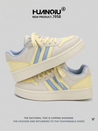 HUANQIU أحذية نسائية لعام 2025، أحذية تنزه، أحذية رياضية للسيدات، أحذية رياضية كبيرة الحجم، أحذية بيضاء من الشبك والتهوية، متعددة الأغراض، خفيفة وراحة، أحذية كاجوال سهلة الارتداء، أحذية ركض، أحذية بيضاء للفصول الأربعة