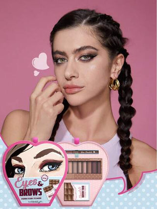 Misslyn مجموعة مكياج معمل الشوكولاتة للعيون والحواجب، عيد الحب، هدايا عيد الحب، آيلاينر، ظلال عيون، حواجب، درجات لامعة وباهتة معشعة، طويلة الأمد، مساحيق قابلة للامتزاج، ألوان طبيعية، ألوان غنية بقوام مخملي، كريمي، فائق الصبغة ومقاوم للماء، ينشئ خطوط...