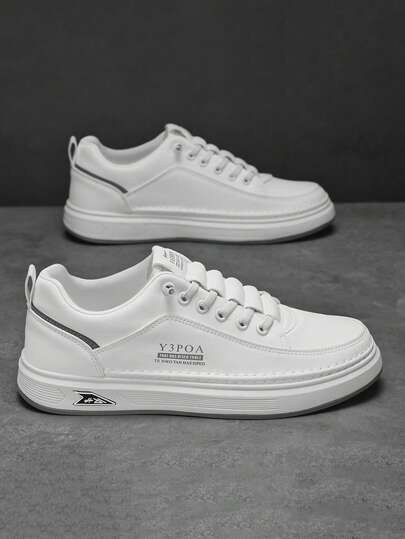 أحذية رياضية كاجوال منخفضة القمة للرجال مريحة ذات قاع طري للقدم، من الجلد المتنفس والغير قابل للانزلاق