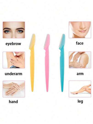 3/12 قطعة ماكينة حلاقة الحواجب، الوجه، الجسم مع غطاء للنساء، مجموعة أدوات مكياج، ماكينة حلاقة الحواجب، أداة إزالة شعر الوجه الآمنة، ماكينة حلاقة الوجه، أداة التنظيف العميق للرجال والنساء