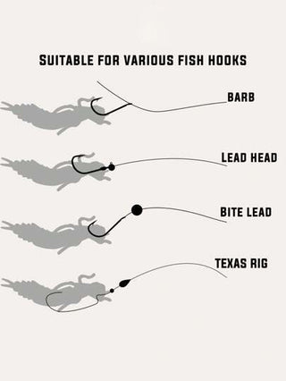 SOUGAYILANG طعوم صيد سمك ناعمة واقعية - ب- 10 ألوان ، 10/20 قطعة ، من مادة ABS المرنة المطاطية ، مصمم بطريقة تموجات تحاكي حركة السباحة الحقيقية