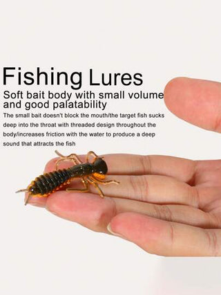 SOUGAYILANG طعوم صيد سمك ناعمة واقعية - ب- 10 ألوان ، 10/20 قطعة ، من مادة ABS المرنة المطاطية ، مصمم بطريقة تموجات تحاكي حركة السباحة الحقيقية