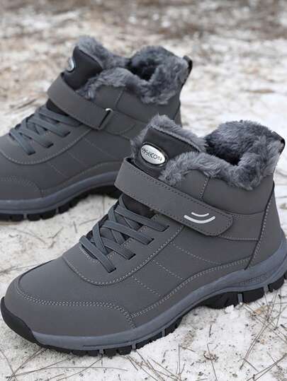 بوت شتوية مقاومة للانزلاق، بوت походные دافئة مبطّنة بالبطانة الشمواتية للتنزه في الشتاء