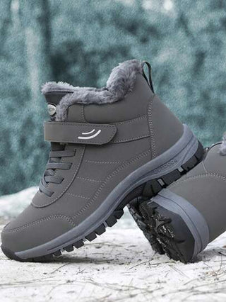 بوت شتوية مقاومة للانزلاق، بوت походные دافئة مبطّنة بالبطانة الشمواتية للتنزه في الشتاء