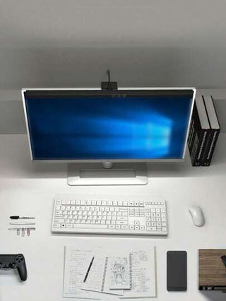 SHEIN شريط إضاءة سوداء لشاشة الكمبيوتر 19.68 بوصة/12.99 بوصة، إضاءة حافة الشاشة، شريط إضاءة LED مناسب لمنطقة العمل، شاشة تحكم في التعتيم والوقت، مناسب للمكتب والمنزل وألعاب الكمبيوتر، مصباح شاشة لحماية العين من غرفة النوم