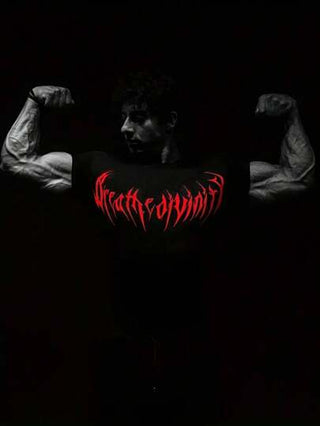 Manfinity Sport Polished تي شيرت رياضي للرجال بطبعة حرفية بياقة مستديرة وأكمام قصيرة