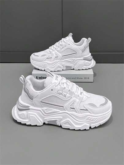 أحذية رياضية كاجوال سميكة للرجال، مقاومة للانزلاق والبلى، تزيد من الارتفاع، موضة، أحذية للرجال