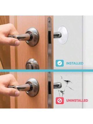 أثاث مكتبي 6 قطع صامت مثبت مانع للضوضاء على مقابض الأبواب من المطاط الشفاف، للنوم وغرف المعيشة، واقي جداري دائري ممتص للصدمات، حماية هادئة للجدار من مقابض الأبواب