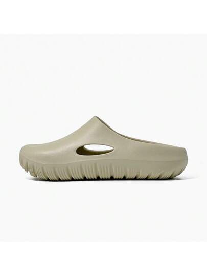 صندل منزلي بتصميم أجوف ذو لون سادة، أحذية مفرغة على شكل رغيف أو قالب الخبز، طراز نجمي شائع غير زلق للاستخدام الخارجي وعلى الشاطئ