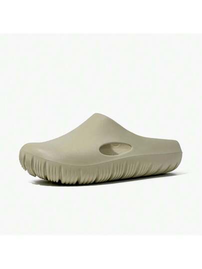 صندل منزلي بتصميم أجوف ذو لون سادة، أحذية مفرغة على شكل رغيف أو قالب الخبز، طراز نجمي شائع غير زلق للاستخدام الخارجي وعلى الشاطئ