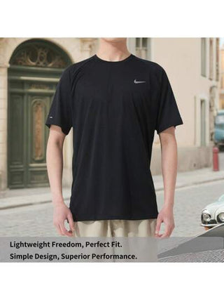 Nike تي شيرت AS M NK DFADV STRIDE SS TOP للرجال ملابس رياضية كاجوال للياقة البدنية بأكمام نصفية ورقبة دائرية وأكمام قصيرة HV5204-010