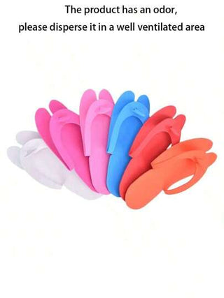 1/12/20 زوج عشوائي الألوان من النعال الرغوية القابلة للاستخدام مرة واحدة لبديكير صالون السبا، صندل قلابات للقدم