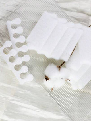 30 زوج فاصل أصابع القدم للطلاء باللون الوردي والأبيض، فاصل أصابع القدم، فاصل أصابع من الإسفنج الناعم، فاصل الأصابع، ملحقات جمالية للعناية باليدين والقدمين في المنزل للطلاء والطلاء الجيلي