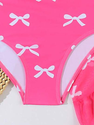 بدلة سباحة قطعة واحدة للبنات المراهقات، مطبوع بطبعة الفراشة مع جزءين مرتبطين ببعضهما البعض بالشبكة، طقم كاجوال