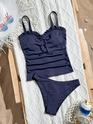 طقم تانكيني حريمي Swim Basics مجموعة بنطال سباحة نسائي مُقوَّم أنيق و متعدد الاستخدامات، صيفي