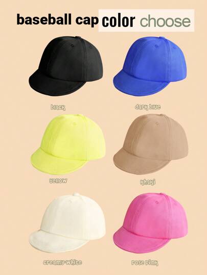 قبعة بيسبول ذات حافة ناعمة قابلة للتخصيص للأطفال، متعددة الألوان وخيارات الخطوط لاسم/نص، موضة شخصية ومتنوعة، مناسبة للأولاد والبنات للاستخدام اليومي، رائعة كهدية