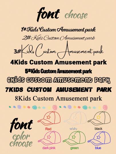 قبعة بيسبول ذات حافة ناعمة قابلة للتخصيص للأطفال، متعددة الألوان وخيارات الخطوط لاسم/نص، موضة شخصية ومتنوعة، مناسبة للأولاد والبنات للاستخدام اليومي، رائعة كهدية