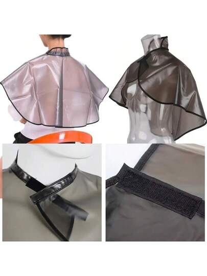 مريلة صبغ شعر مائية محترفة ، قبعة شعر من البوليستر ، مريلة صالون حلاقة ، مريلة حلاقة قابلة للتعديل ، مريلة قص شعر قصيرة ، كاب صالون حلاقة محترف - مناسبة للحلاقين لقص الشعر والغسل والصبغ والتصفيف - نظيفة ، سريعة التجفيف ، مضادة للرذاذ ، مصممة