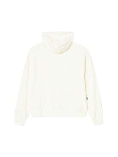 Puma جاكيت رياضية طويلة الأكمام ذات كابور نسائية ذات طباعة شعار أنيقة 62727265