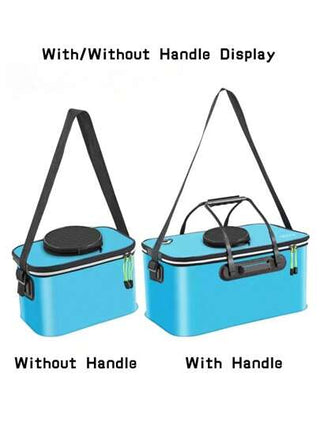 سلة تصيد السمك قابلة للطي من الإيفا ، مناسبة كدلو للطعم ، دلو صيد السمك على الثلج ، دلو لحماية السمك ، دلو للصيادين ، دلو سرطان البحر ، صندوق طعم ، حقيبة تبريد السمك ودلو لحفظ السمك الحي. استخدامات متعددة كحامل للسمك ووعاء لنقل الأسماك الحية. مناسبة للكاي