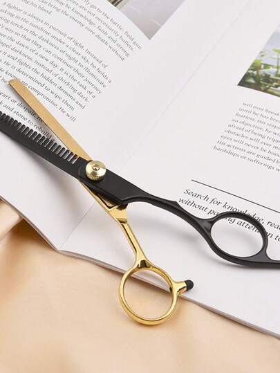 مقصات حلاقة احترافية ، طقم مقصات تقليم الكيرلي باللونين الأسود والذهبي ، أدوات ، مقصات تقليم الشعر ، قص الشعر