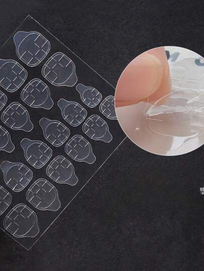 360 قطعة (15 ورقة) / 600 قطعة (25 ورقة) / 840 قطعة (35 ورقة) / 1080 قطعة (45 ورقة) / 1320 قطعة (55 ورقة) / 1560 قطعة (65 ورقة) من أصقع الأظافر الصق الجيلي ثنائي الوجه للأظافر الاصطناعية ، ملصقات لاصقة مزدوجة الجانب للأظافر ، ملصقات أظافر DIY