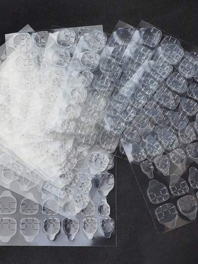 360 قطعة (15 ورقة) / 600 قطعة (25 ورقة) / 840 قطعة (35 ورقة) / 1080 قطعة (45 ورقة) / 1320 قطعة (55 ورقة) / 1560 قطعة (65 ورقة) من أصقع الأظافر الصق الجيلي ثنائي الوجه للأظافر الاصطناعية ، ملصقات لاصقة مزدوجة الجانب للأظافر ، ملصقات أظافر DIY