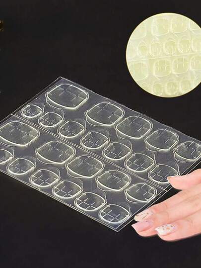 360 قطعة (15 ورقة) / 600 قطعة (25 ورقة) / 840 قطعة (35 ورقة) / 1080 قطعة (45 ورقة) / 1320 قطعة (55 ورقة) / 1560 قطعة (65 ورقة) من أصقع الأظافر الصق الجيلي ثنائي الوجه للأظافر الاصطناعية ، ملصقات لاصقة مزدوجة الجانب للأظافر ، ملصقات أظافر DIY