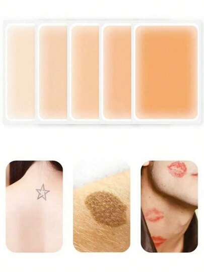 1/5 قطع من ملصقات لتغطية الوشم ، متخفي لإخفاء العيوب والندوب والحبوب المائي صديق للبشرة