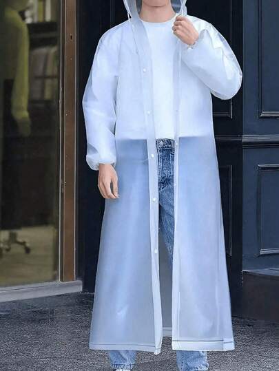 قطعة أو قطعتان أو مجموعة من معطف المطر الطويل و أغطية الأحذية المصنوعة من الفينيل للرجال والنساء، معطف مطر سميك مقاوم للماء، وغطاء أحذية سميك مقاوم للماء ومانع للانزلاق ، قابل للتنفس، مناسب للدراجات والمشي لمسافات طويلة والمغامرات في الهواء الطلق