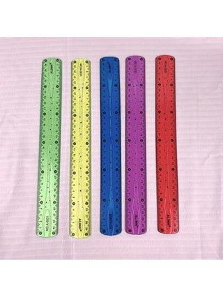 أدوات مكتبية ومدرسية 3 قطع مجموعة مسطرة مرنة 20 سم/30 سم ، أداة قياس بلاستيكية قابلة للثني ، مناسبة للرسم والاستخدام المدرسي ، متعددة الألوان