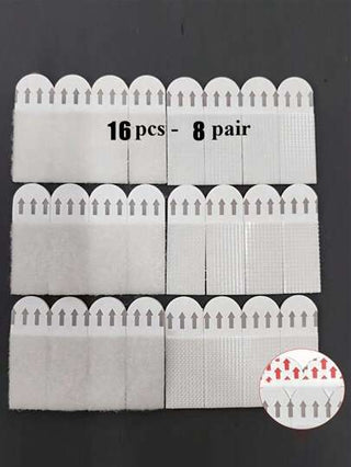 أثاث مكتبي شرائط علقة الصور بدون ثقب - خطافات جدارية قابلة للإزالة ذات وجهين لإطارات والأعمال الفنية، ملصقات تركيب لاصقة مقاومة للماء